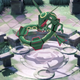 Rayquaza, the legendary Gen III flying dragon, looking all menacing on Pokémon Unite's upcoming map Theia Sky Ruins.